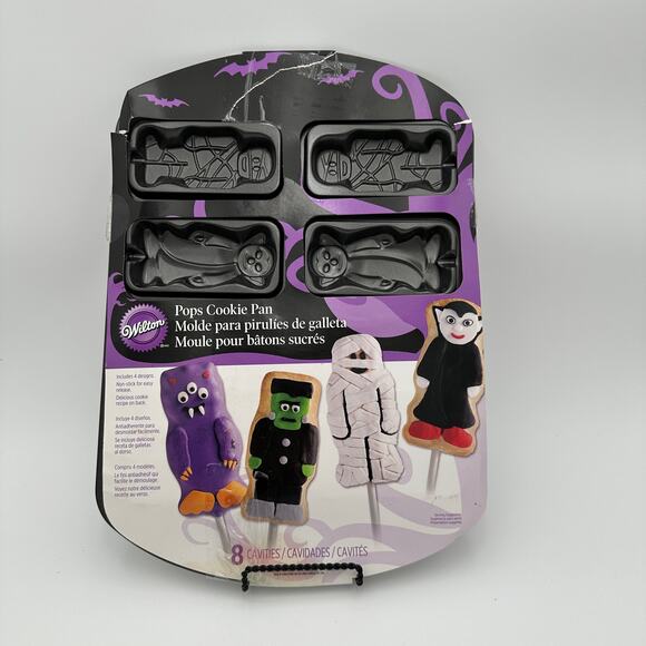 Cookie Pops Pan by Wilton Halloween Treats 4 Designs, 8 Cavities 2012 - Picture 1 of 4